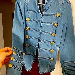 Free people military jean jacket